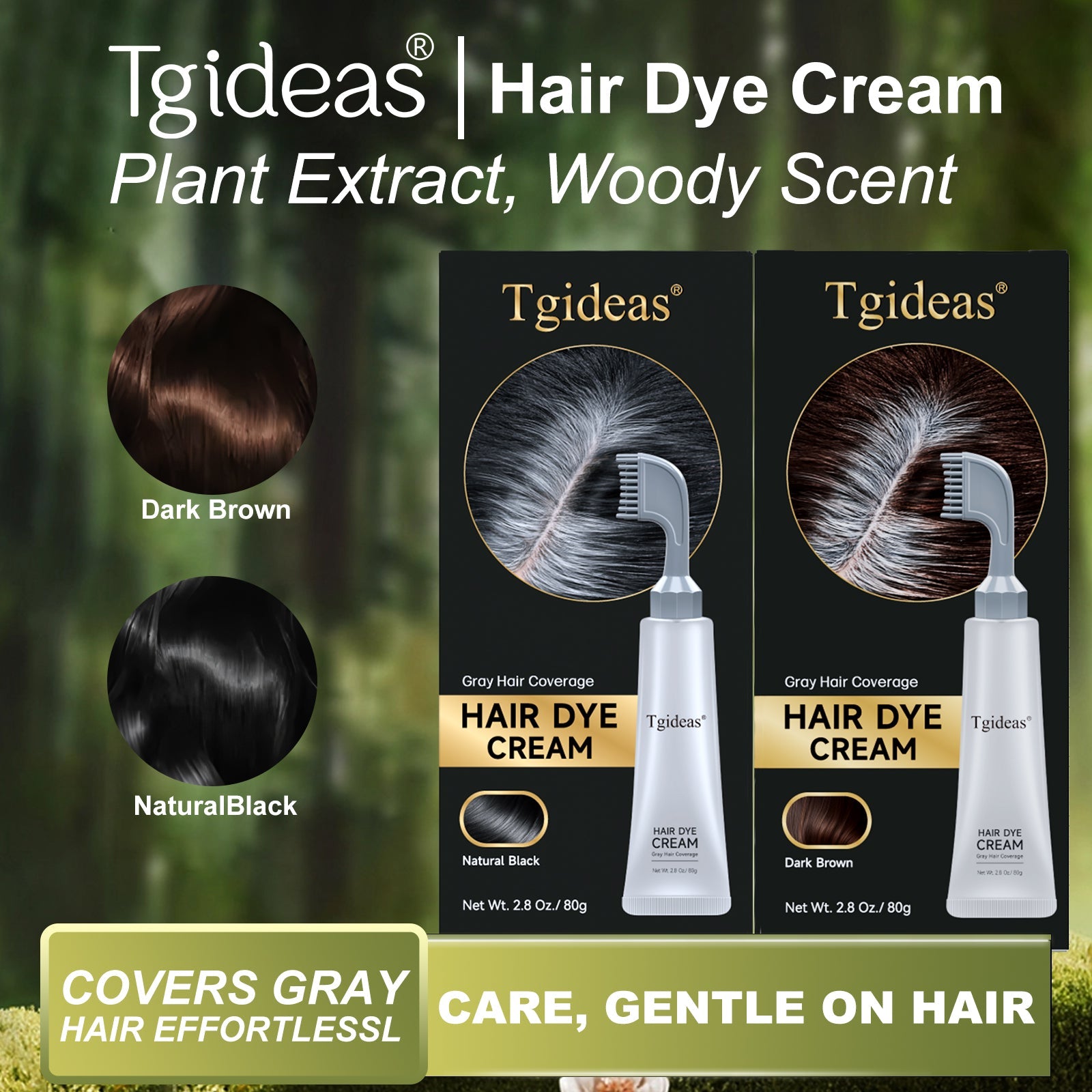 Tgideas Instant Gray Coverage Hair Dye | Look Younger in Minutes