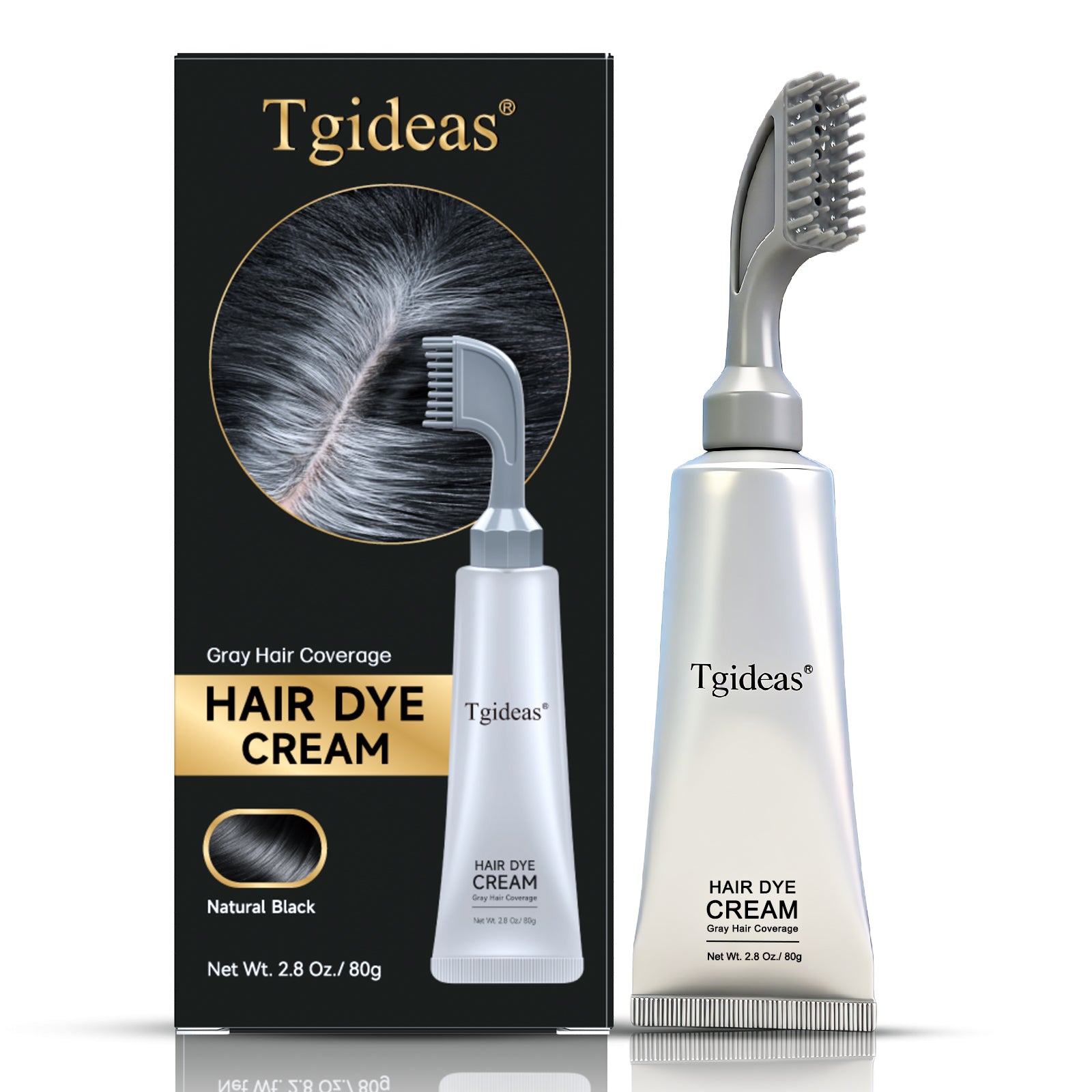 Tgideas Instant Gray Coverage Hair Dye | Look Younger in Minutes