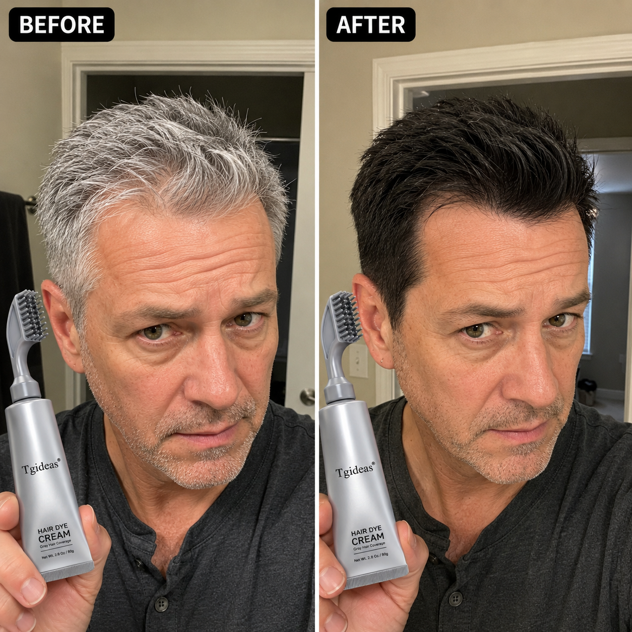 Tgideas Instant Gray Coverage Hair Dye | Look Younger in Minutes
