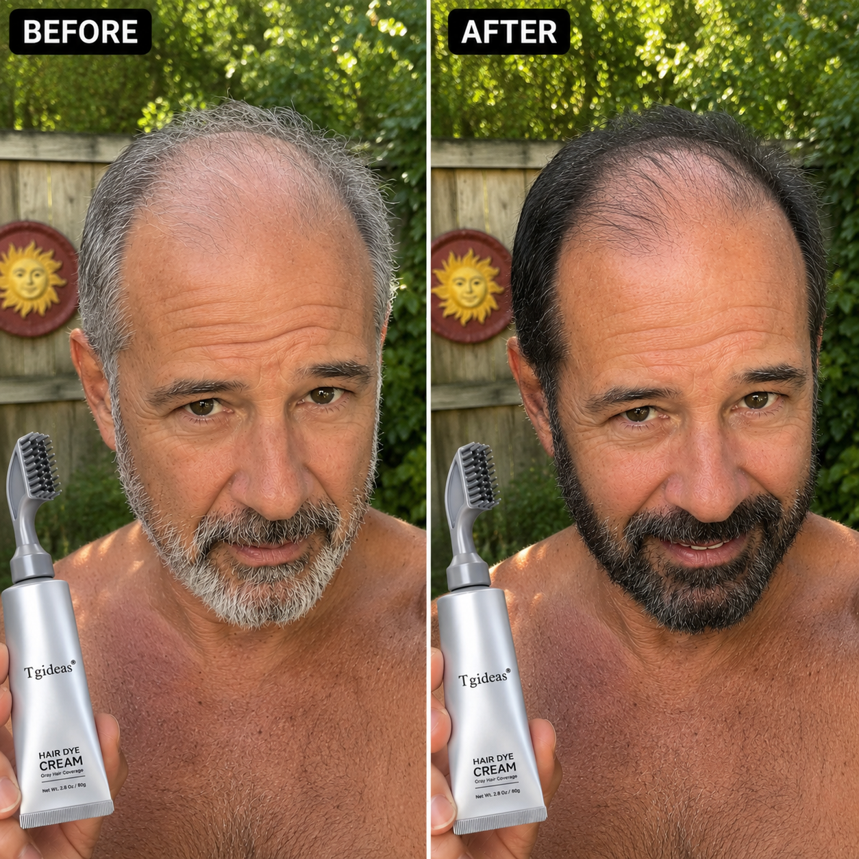 Tgideas Instant Gray Coverage Hair Dye Comb